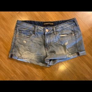 Express Jeans Denim Shorts Relaxed Fit Low Rise